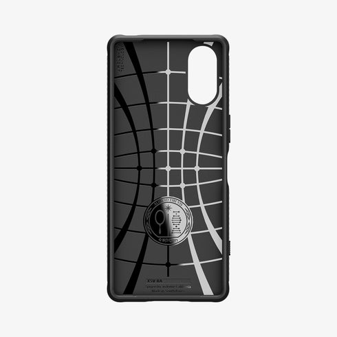 ACS02841 - Sony Xperia 1 III Case Rugged Armor in matte black showing the back